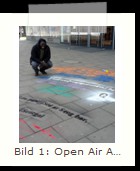 Bild 1: Open Air Aktionen 2016
Strassenmalerei U/S Barmbek Flche vor dem Globetrotter und am Ausgang U Hamburger Strae (Rampe zur Hamburger Meile)