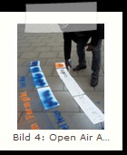 Bild 4: Open Air Aktionen 2016
Strassenmalerei U/S Barmbek Flche vor dem Globetrotter und am Ausgang U Hamburger Strae (Rampe zur Hamburger Meile)
